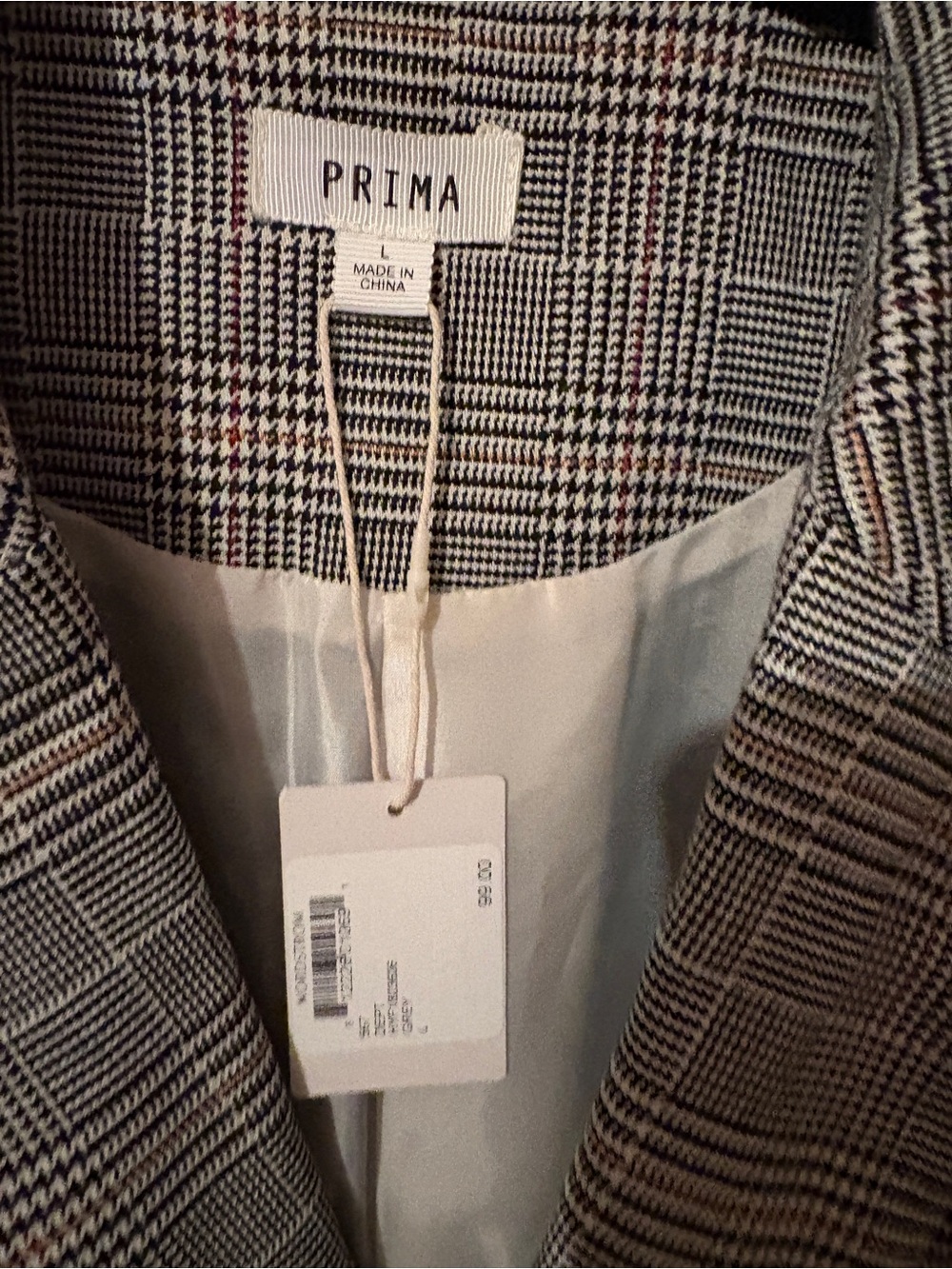 NWT prima large striped coat size large - Picture 2 of 7